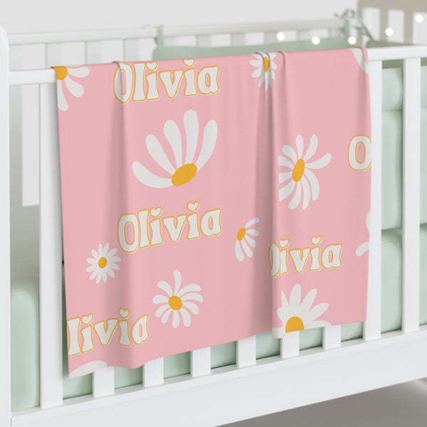 Daisies | Personalized | Baby Swaddle Blanket