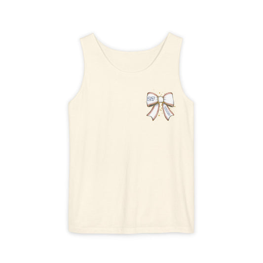 Personalized Game Day Bow Garment-Dyed Tank