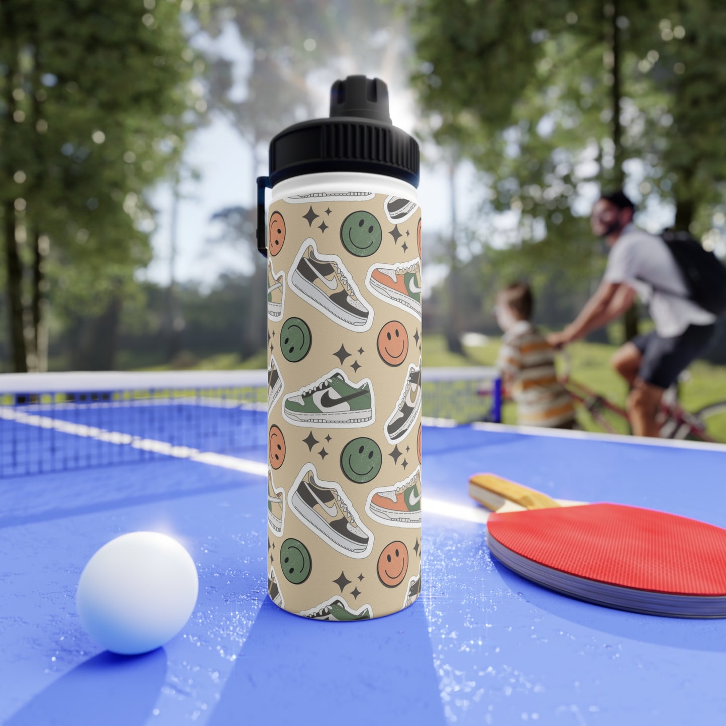 Happy Feet | Stainless Steel Water Bottle, Sports Lid