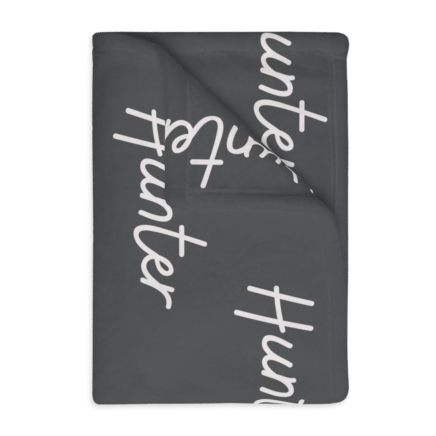 Simple Monochrome | Personalized | Velveteen Minky Blanket (Two-sided print)