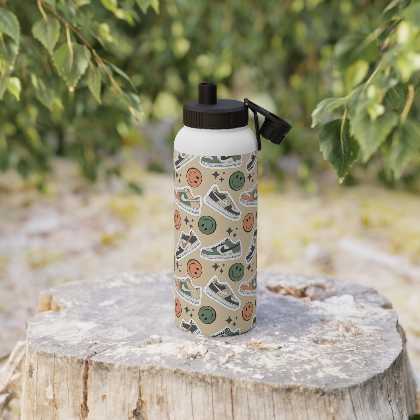 Happy Feet | Stainless Steel Water Bottle, Sports Lid