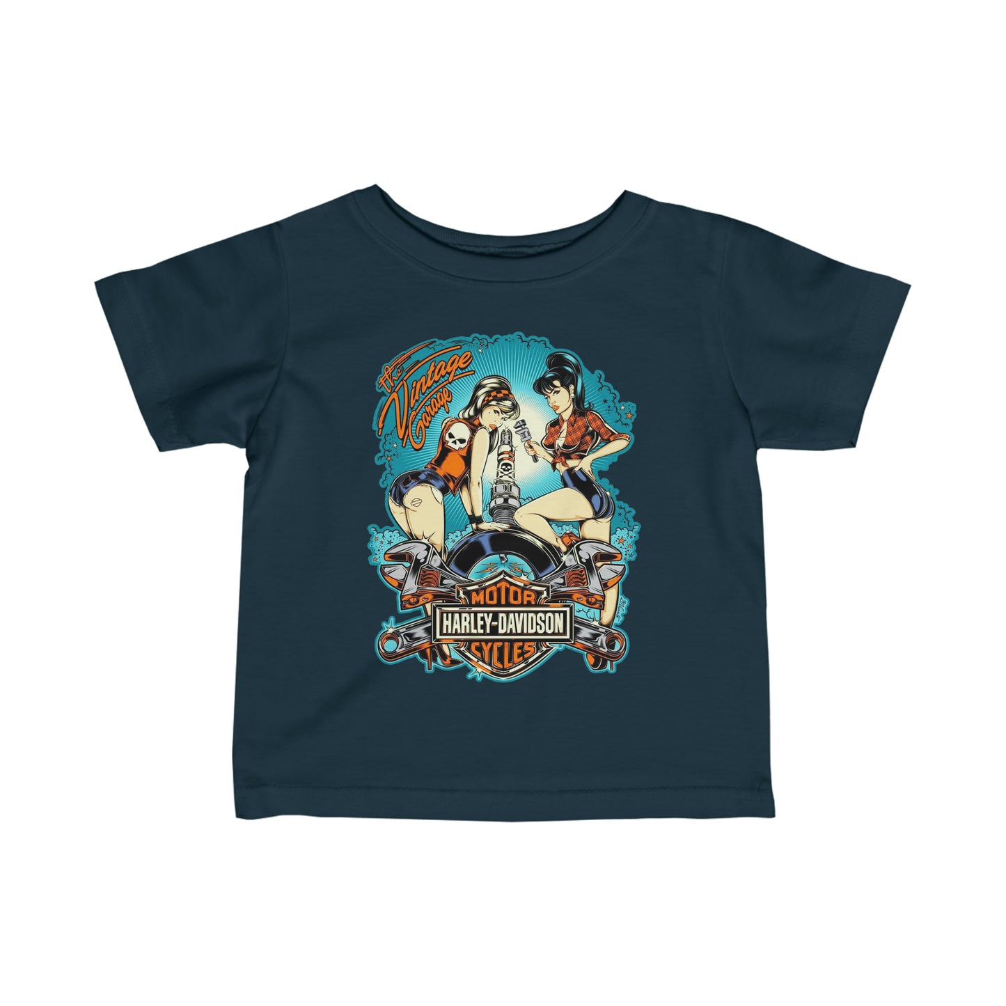 Harley Davidson Vintage Garage | Baby Tee