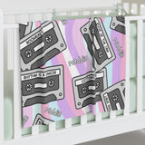Colorful 90s Tapes | Personalized | Baby Swaddle Blanket