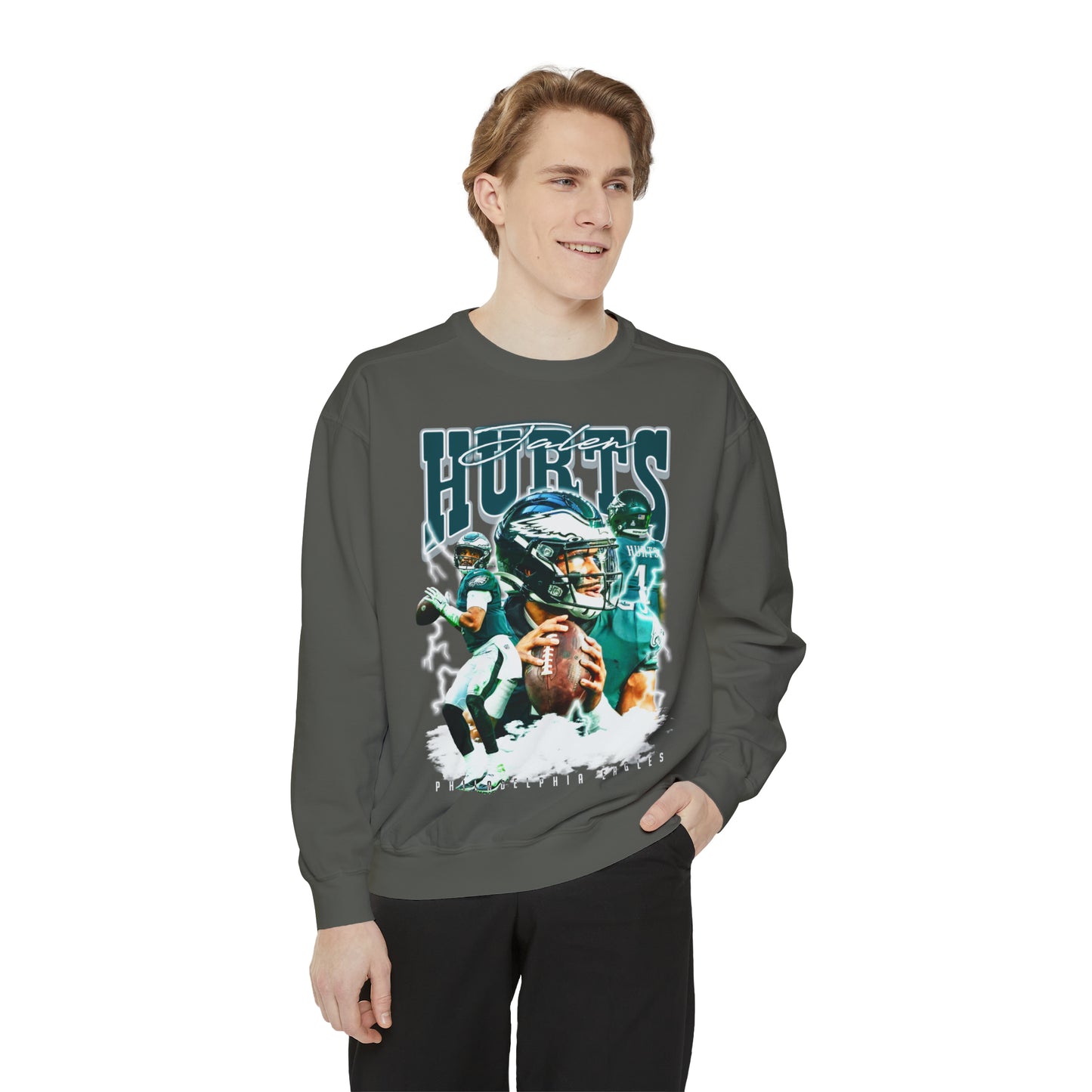 Jalen Hurts | Eagles | Unisex Comfort Colors Crewneck