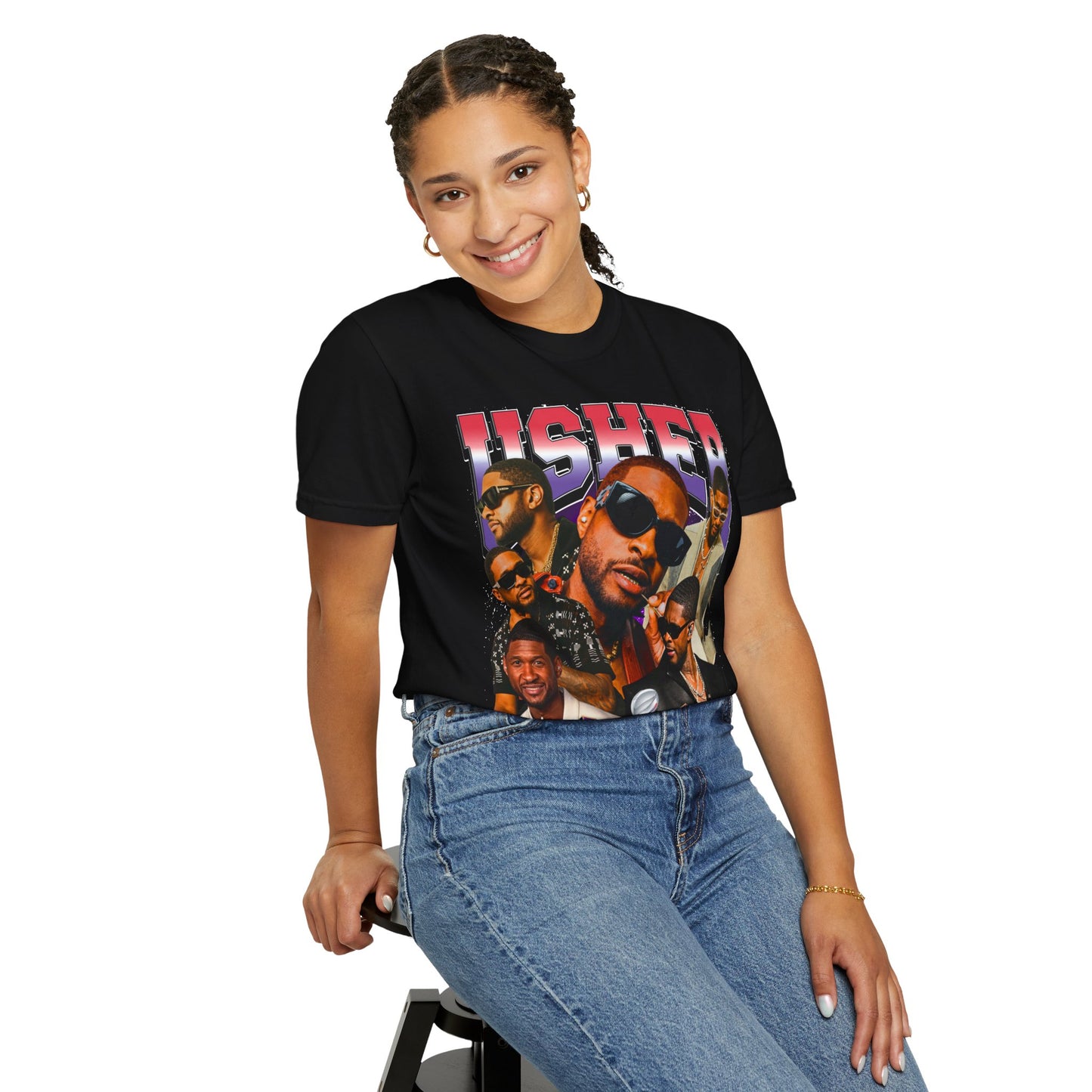 Usher | Super Bowl Halftime | Unisex Garment-Dyed T-shirt