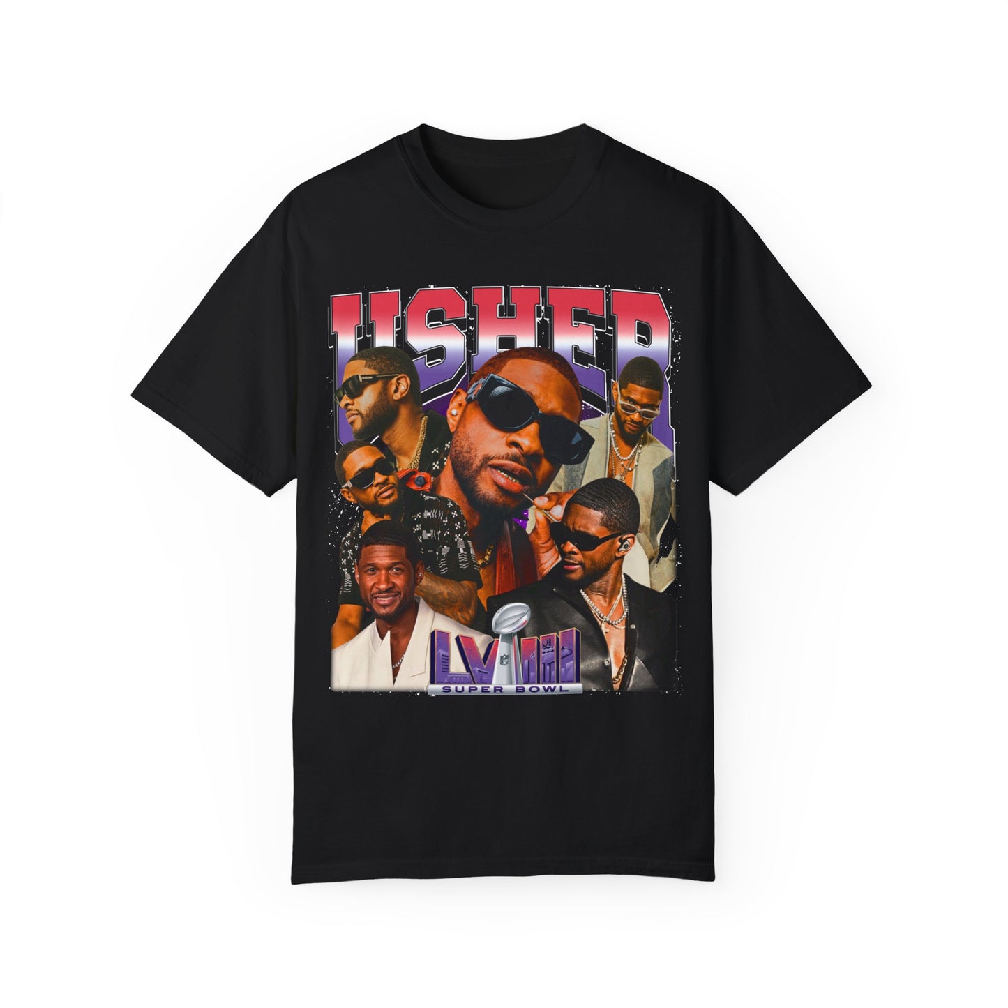 Usher | Super Bowl Halftime | Unisex Garment-Dyed T-shirt