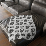 Tongues Out | Personalized | Velveteen Minky Blanket (Two-sided print)