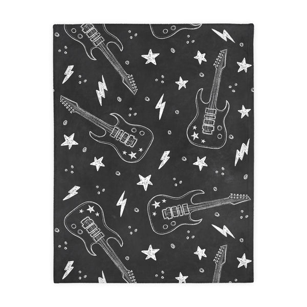 Rock On | Velveteen Minky Blanket (Two-sided print)