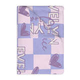 Checkered Hearts | Personalized | Velveteen Minky Blanket (Two-sided print)