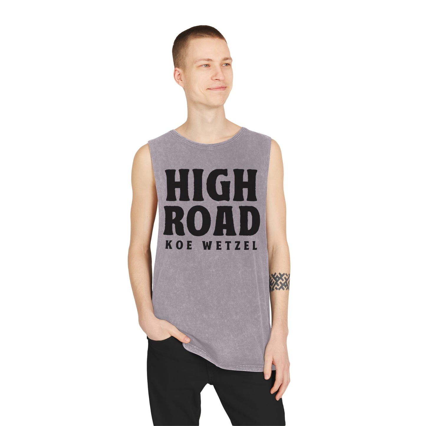 Koe Wetzel | High Road - Sh*t Show Ticket | Tour Tee | Adult Unisex Acid Wash Muscle Tank