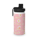 Daisies | Personalized | Stainless Steel Tumbler w/Sports Lid