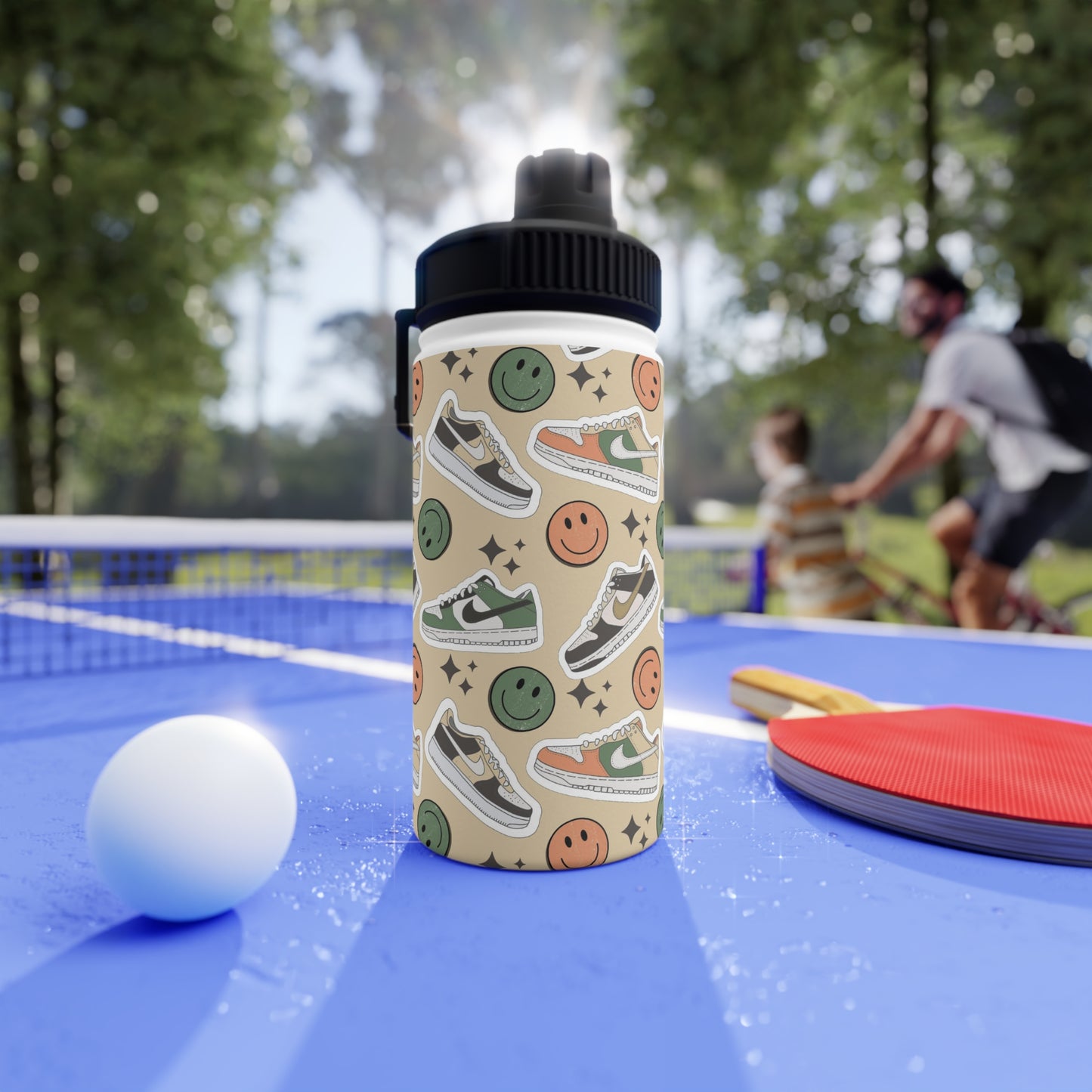 Happy Feet | Stainless Steel Water Bottle, Sports Lid