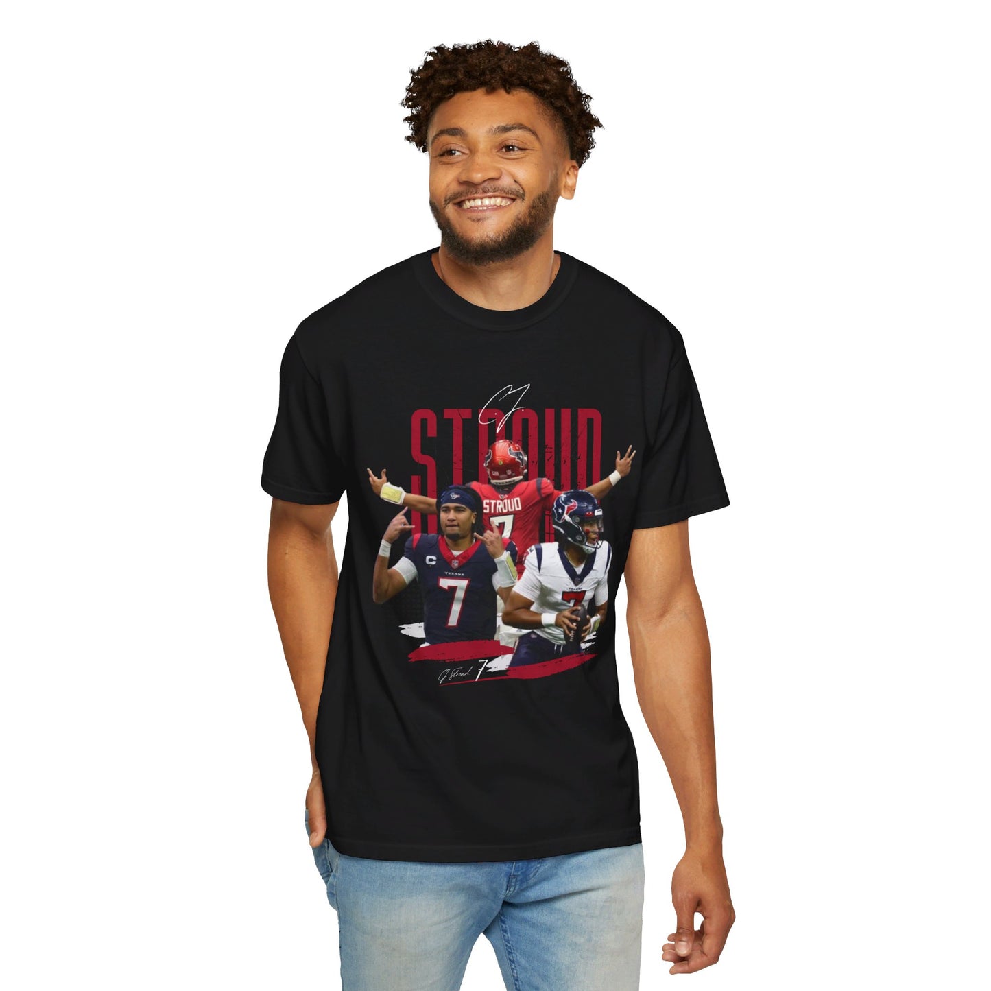 CJ Stroud | Texans | Unisex Garment-Dyed T-shirt