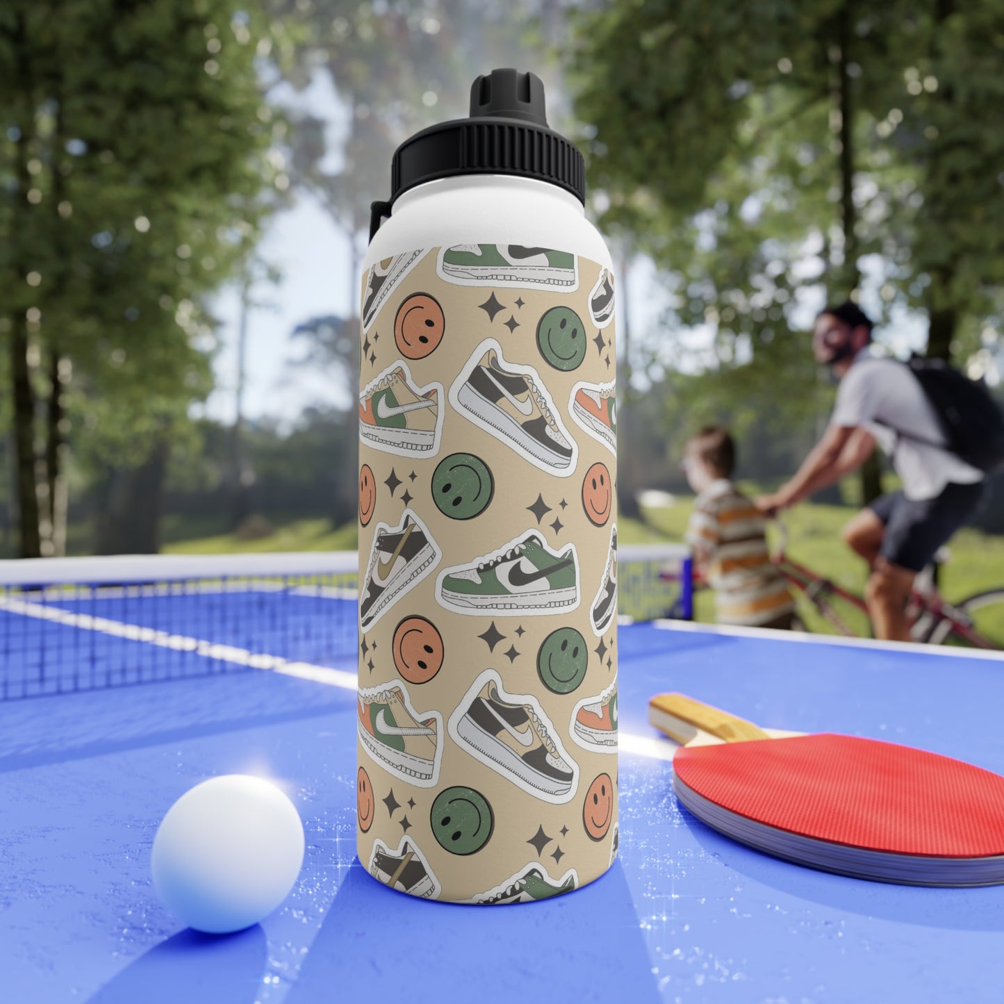 Happy Feet | Stainless Steel Water Bottle, Sports Lid