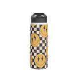 Bolt Face Stainless Steel Water Bottle, With Straw