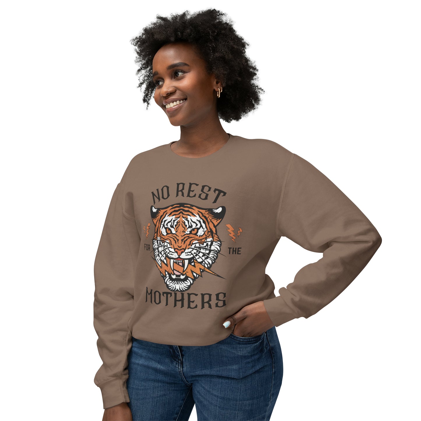 No Rest For The Mothers | Unisex Lightweight Crewneck Sweatshirt