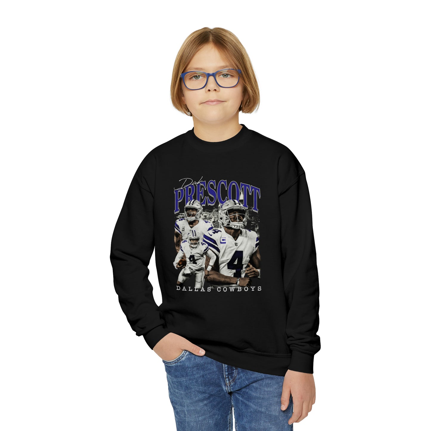 Dak Prescott | Cowboys | Youth Crewneck