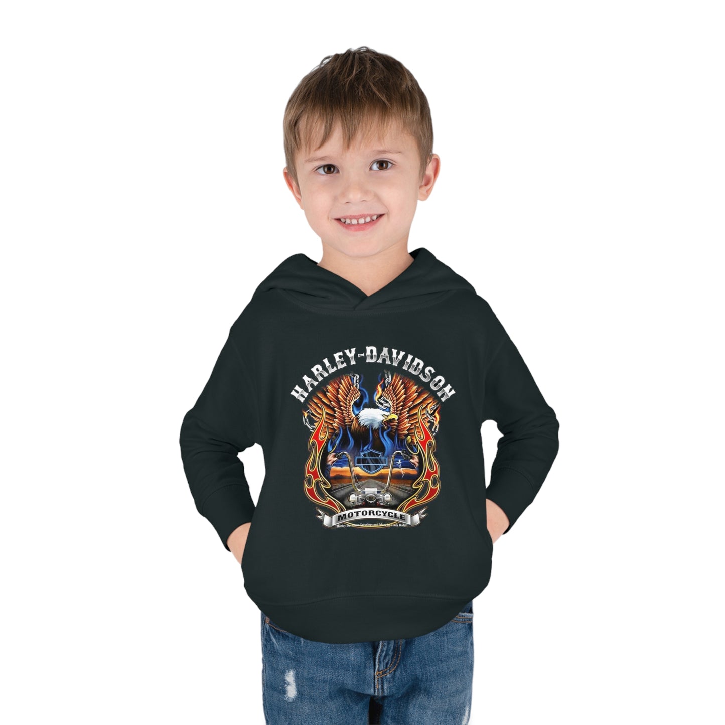 Harley Davidson Flamin' | Toddler Hoodie