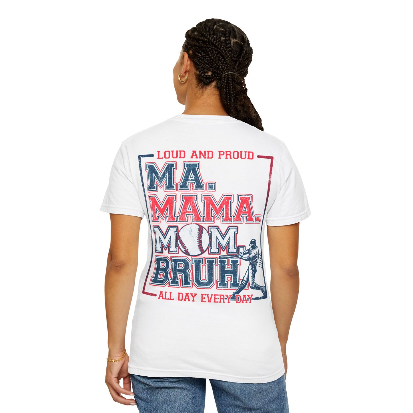 Personalized Baseball Mom Garment-Dyed Tee