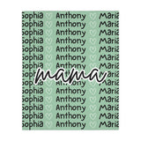 Minty Mama | Personalized | Velveteen Minky Blanket (Two-sided print)