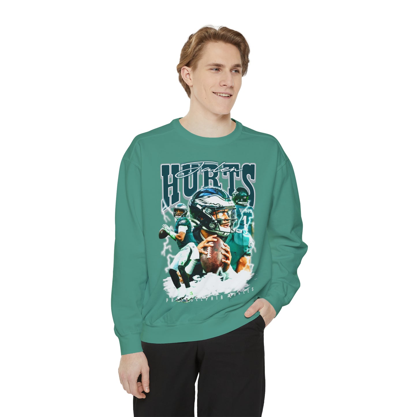 Jalen Hurts | Eagles | Unisex Comfort Colors Crewneck