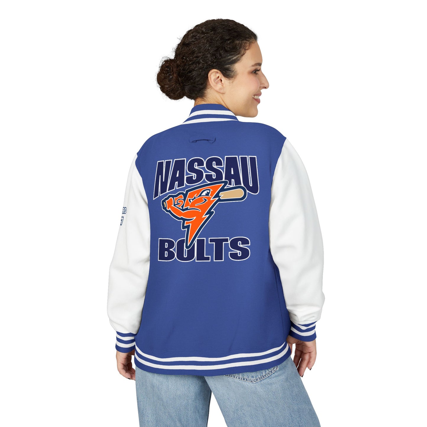 Personalized Bolts Adult Letterman Jacket