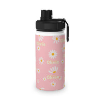 Daisies | Personalized | Stainless Steel Tumbler w/Sports Lid