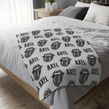 Tongues Out | Personalized | Velveteen Minky Blanket (Two-sided print)
