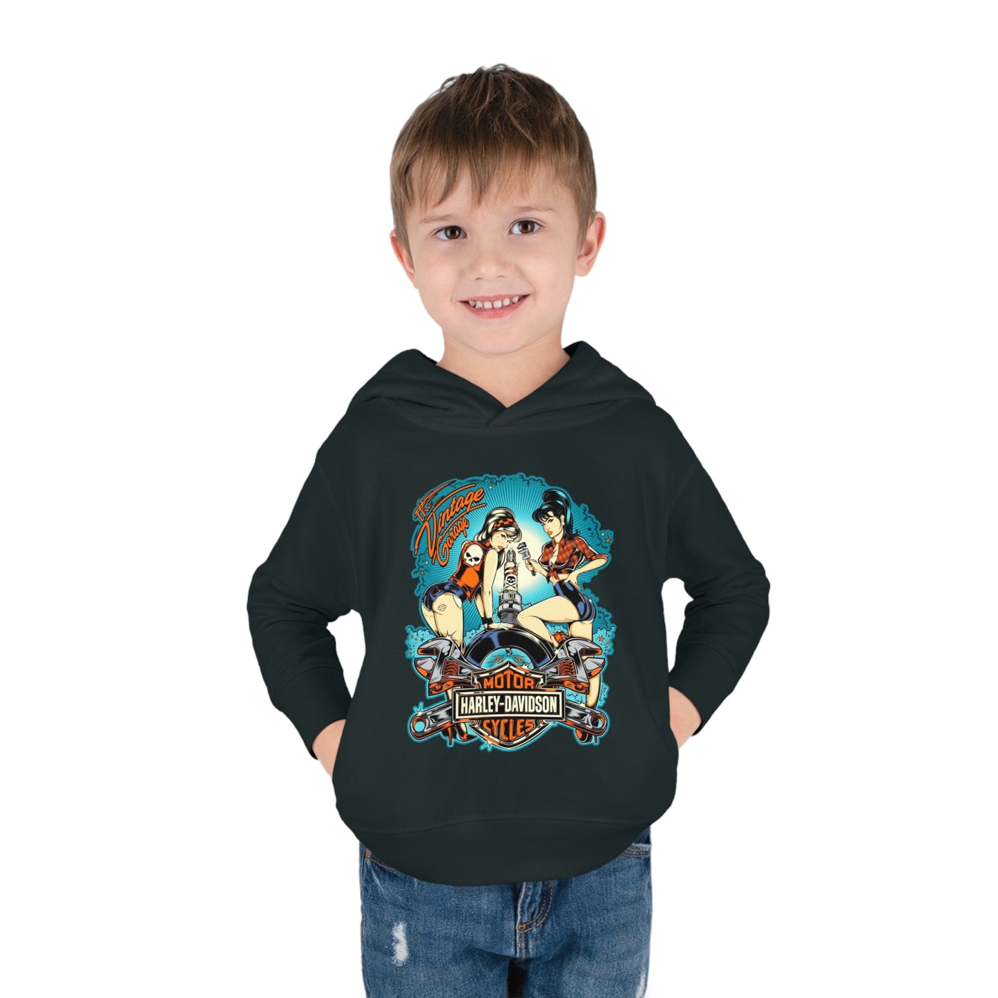 Harley Davidson Vintage Garage | Toddler Hoodie