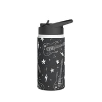 Rock On Stainless Steel Water Bottle, With Straw