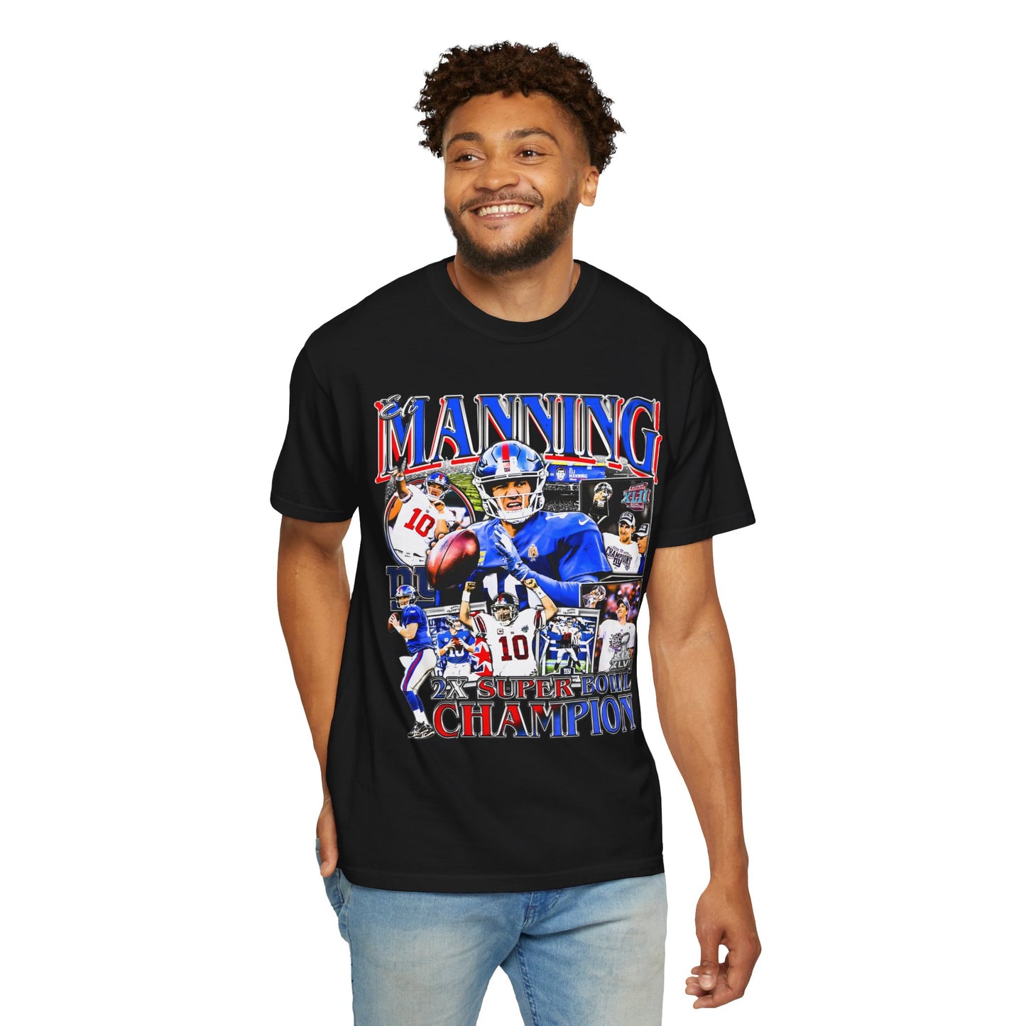 Eli Manning | 2X Super Bowl Champ | Unisex Garment-Dyed T-shirt