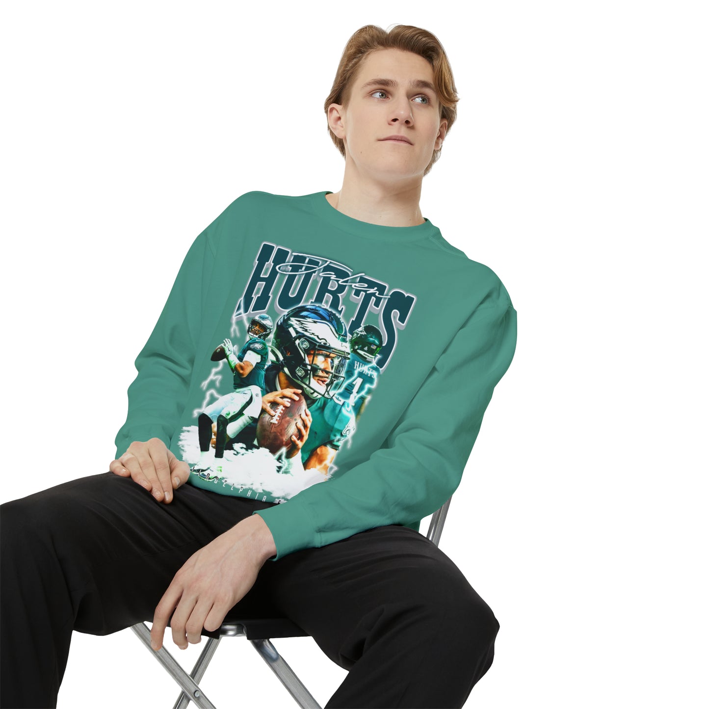 Jalen Hurts | Eagles | Unisex Comfort Colors Crewneck