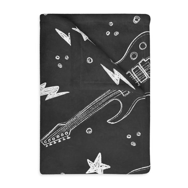 Rock On | Velveteen Minky Blanket (Two-sided print)
