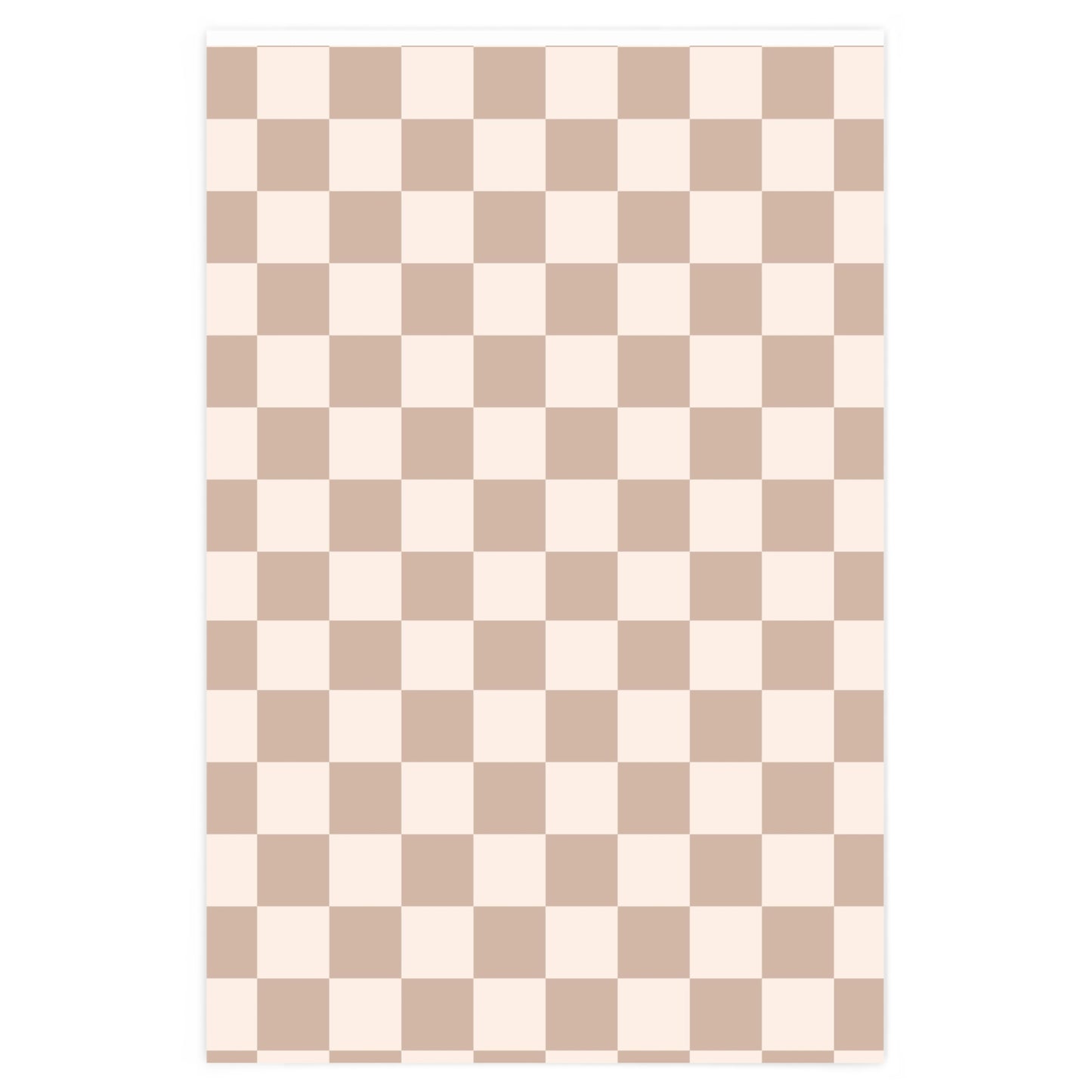 Neutral Check | Wrapping Paper Sheet 24" × 36"