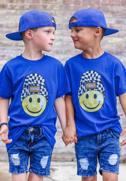 Twins Checkered Beanie | Youth Tee