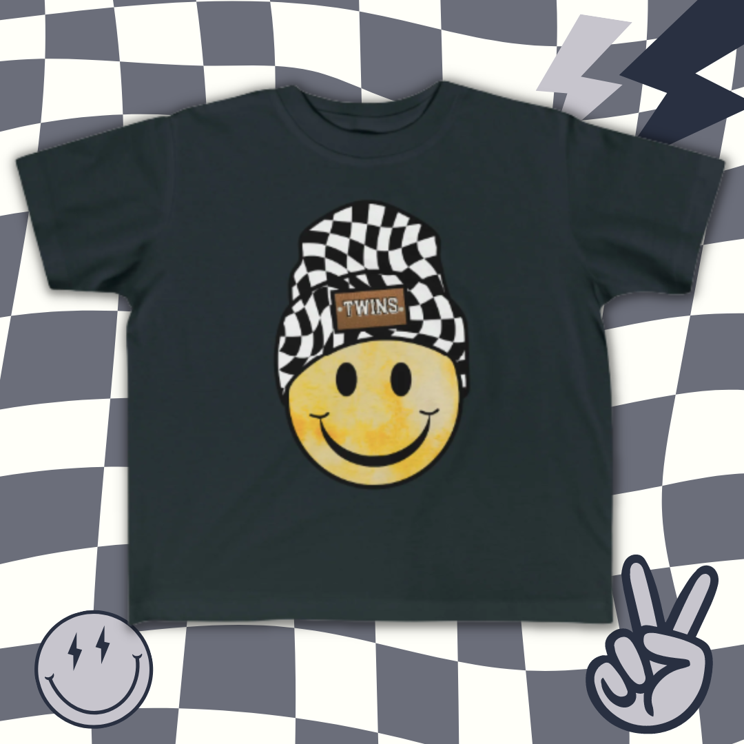 Twins Checkered Beanie | Youth Tee