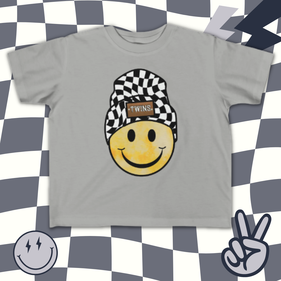 Twins Checkered Beanie | Baby Tee