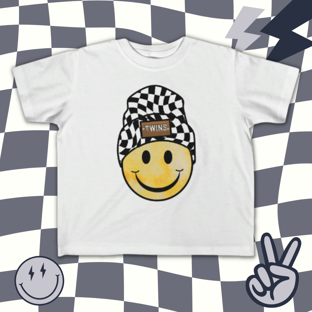 Twins Checkered Beanie | Baby Tee