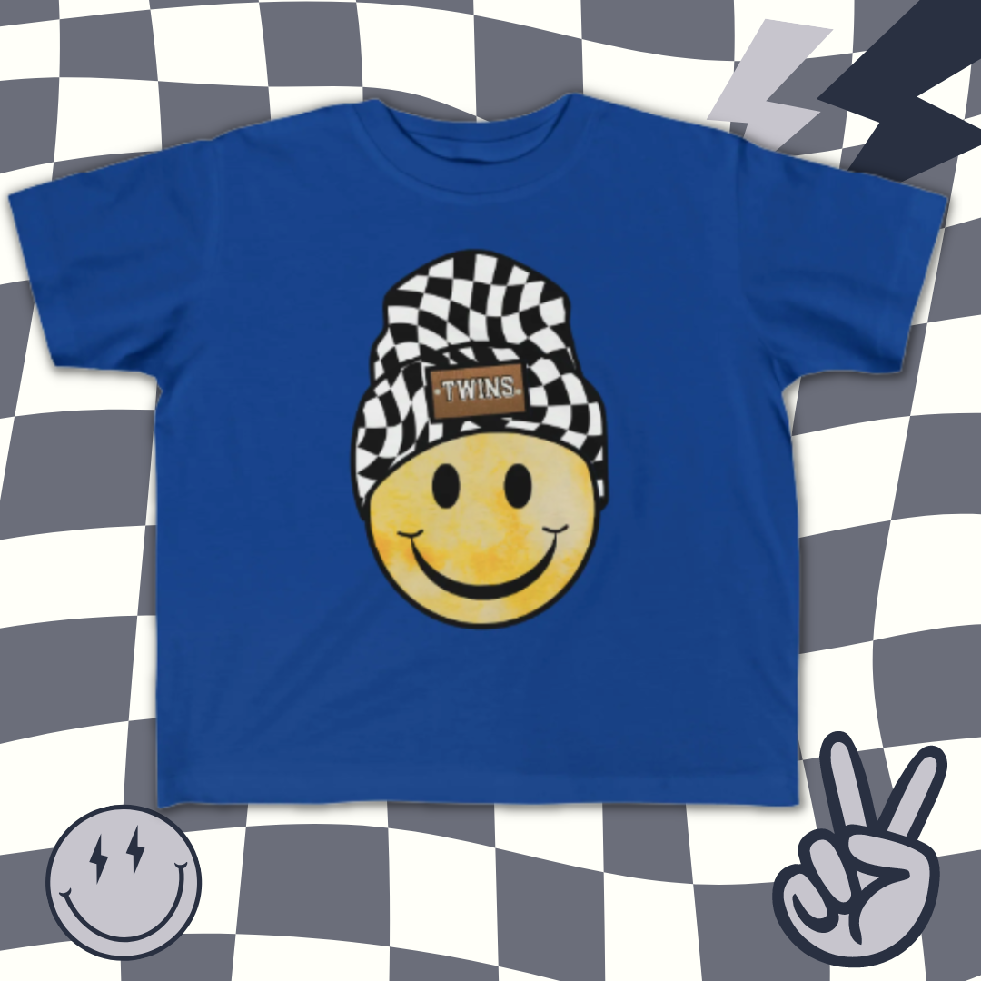 Twins Checkered Beanie | Youth Tee