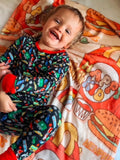 Happy Kid | Personalized | Velveteen Minky Blanket (Two-sided print)