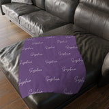 Shades of Purple | Personalized | Velveteen Minky Blanket (Two-sided print)