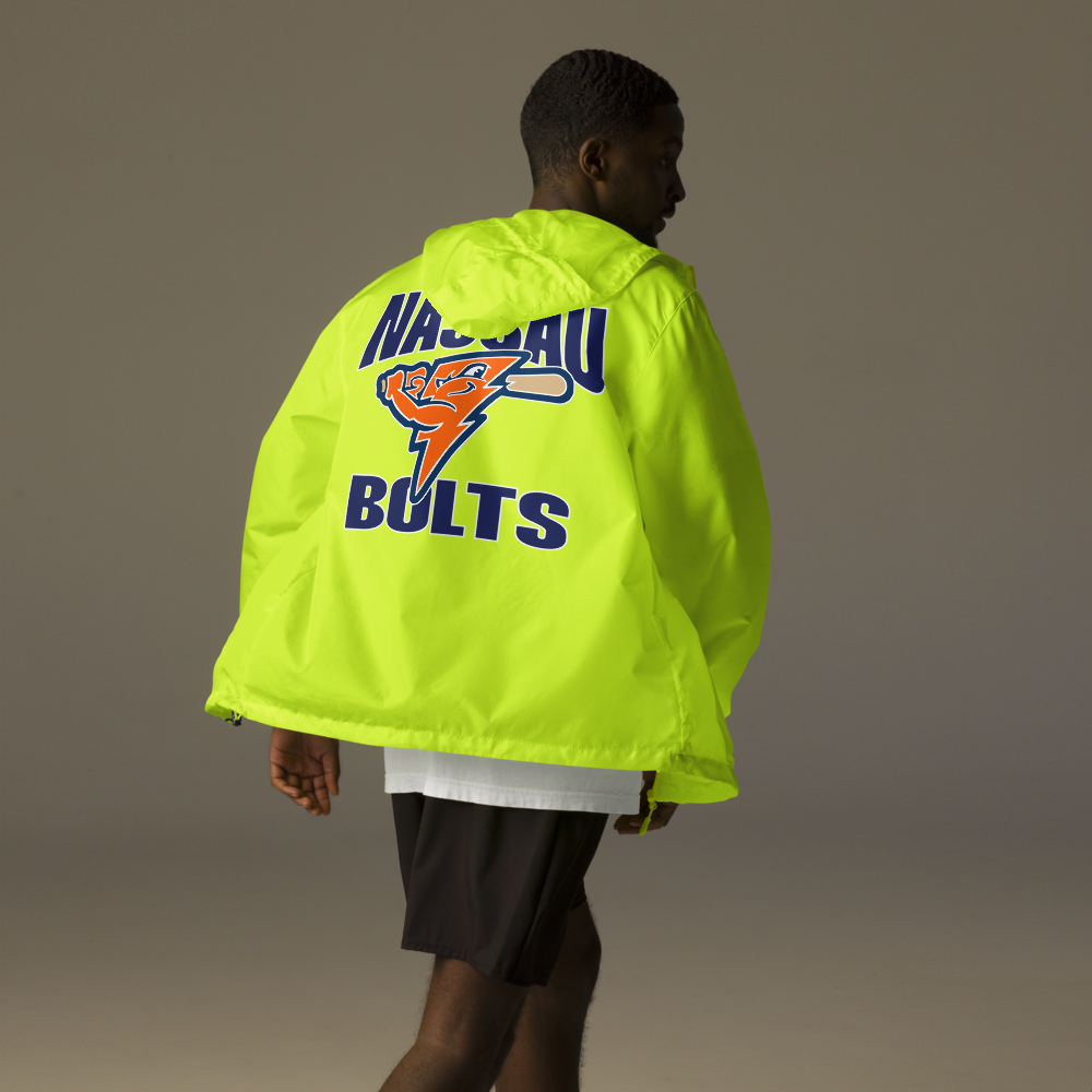 Bolts Adult Unisex lightweight zip up windbreaker