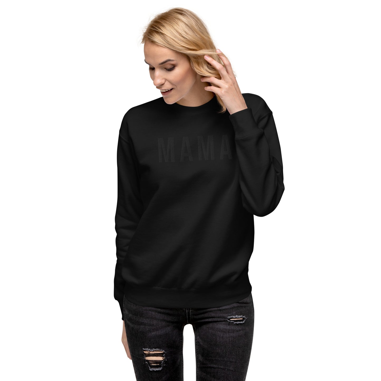 Modern Mama Embroidered Tonal Crewneck