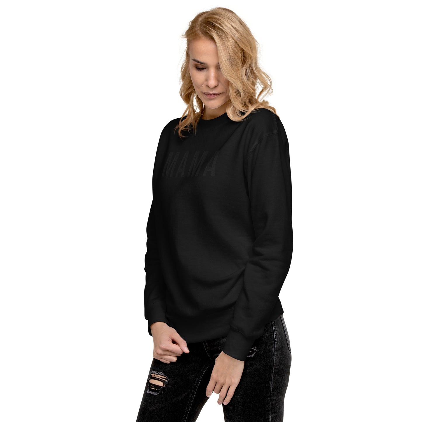 Modern Mama Embroidered Tonal Crewneck