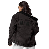 Modern Mama Embroidered Tonal Denim Sherpa Jacket