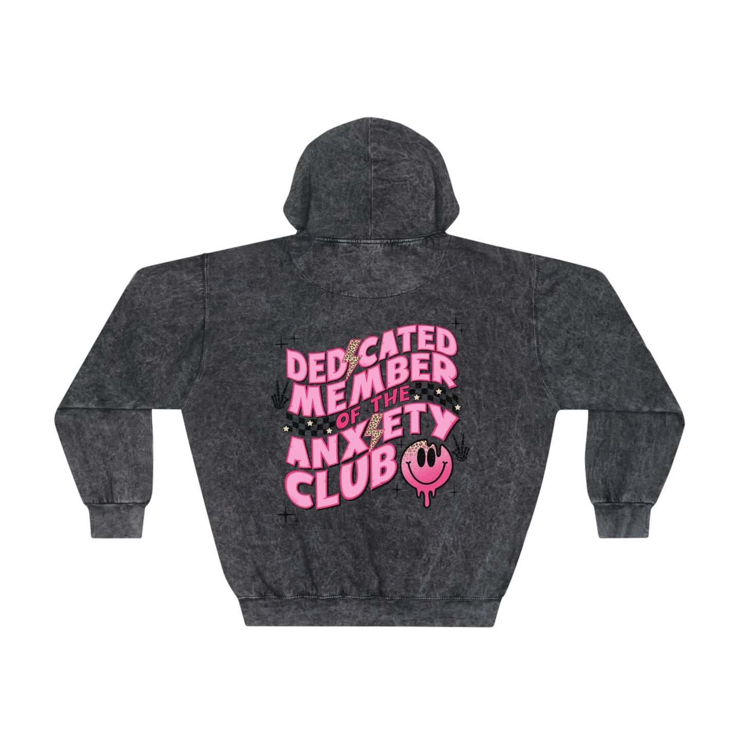 Anxiety Club Member | Unisex Mineral Wash Hoodie