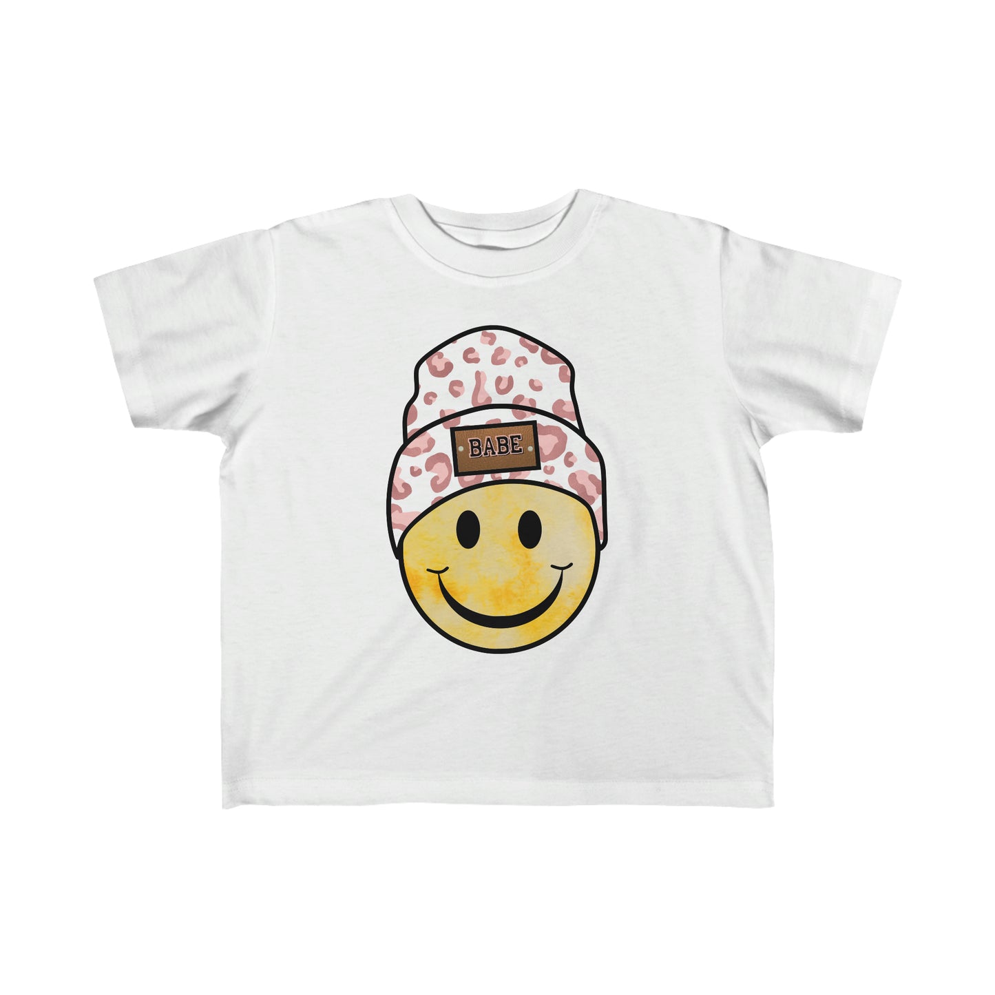 Pink Leopard Beanie BABE | Toddler Tee