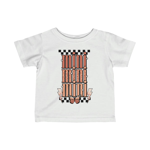 Mini Checkered Butterfly  | Baby Tee
