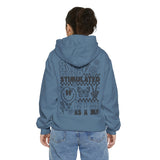 Overstimulated as a MF | Unisex Garment-Dyed Hoodie