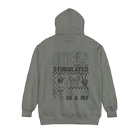 Overstimulated as a MF | Unisex Garment-Dyed Hoodie